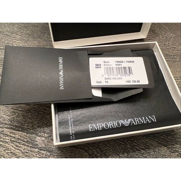 Emporio Armani MyEA Deer-Print Zip Card Holder - Picture 7 of 12